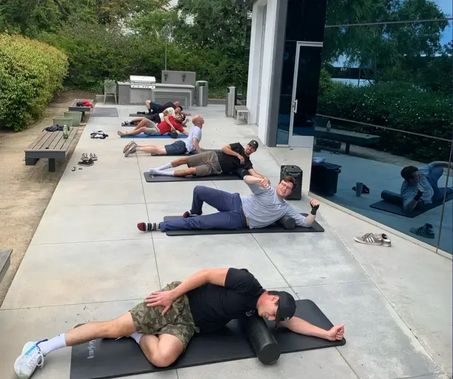 Neck, shoulder, and back tension relief class